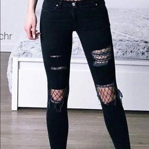 Fishnets And Ripped Jeans 